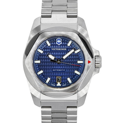 Victorinox INOX Edelstahl Blaues Zifferblatt Automatik 242020 200M Herrenuhr