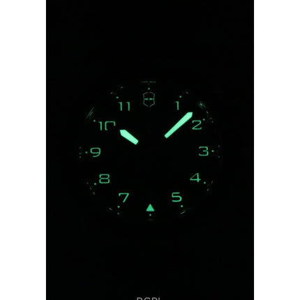 Victorinox Swiss Army Chronograph Lederarmband Schwarzes Zifferblatt Quarz 242046 100M Herrenuhr