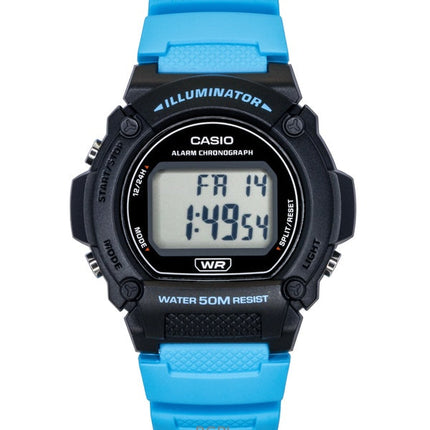 Casio Standard Digital Blaues Harzarmband Quarz W-219H-2A2V Herrenuhr