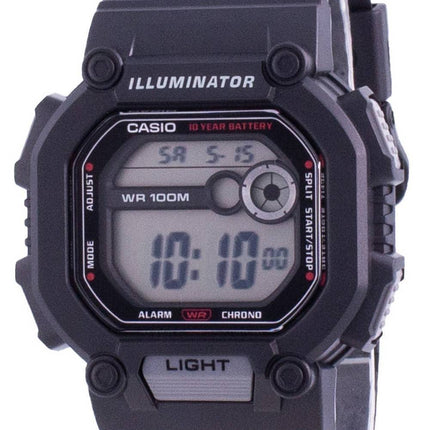 Casio Jugend Dual Time Illuminator W-737H-1A W737H-1 100M Herrenuhr