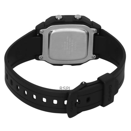 Casio Digital Black Dual Time Harzarmband Quarz W-800H-1BV 100M Herrenuhr