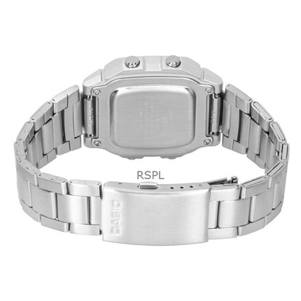 Casio Digitaluhr für Herren, Edelstahlarmband, Quarz, W-800HD-1AV, wasserdicht bis 100 m