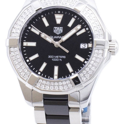 Tag Heuer Aquaracer WAY131E. BA0913 Diamond Accents Quartz 300M Damen uhr