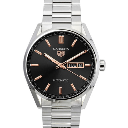 Tag Heuer Carrera Edelstahl Schwarzes Zifferblatt Automatik WBN2013.BA0640 100M Herrenuhr