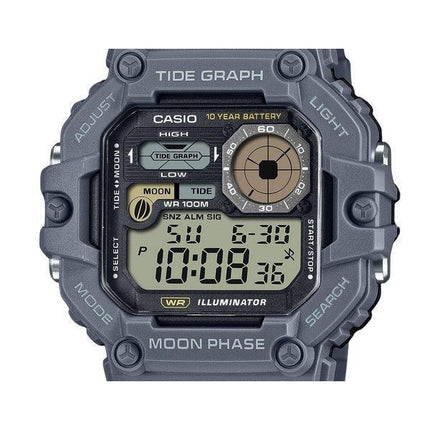 Casio Standard Digital Graph Mondphase Harzarmband Quarz WS-1700H-8AV 100M Herrenuhr
