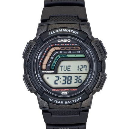 Casio Digitaluhr mit Kunstharzarmband, Quarzwerk, WS-1800-1AV, wasserdicht bis 100 m, Herrenuhr
