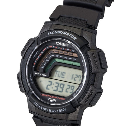 Casio Digitaluhr mit Kunstharzarmband, Quarzwerk, WS-1800-1AV, wasserdicht bis 100 m, Herrenuhr