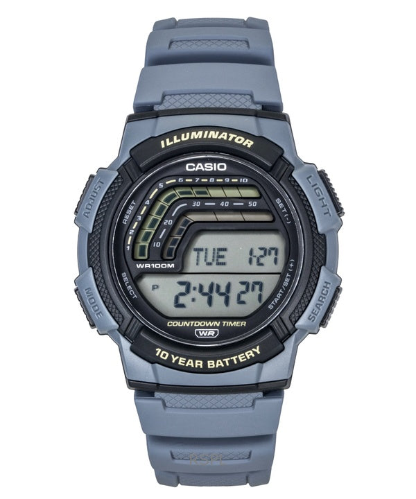 Casio Digitaluhr mit Kunstharzarmband, Quarzwerk, WS-1800-2AV, wasserdicht bis 100 m, Herrenuhr