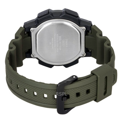 Casio Digitaluhr mit Harzarmband, Quarzwerk, WS-1800-3AV, wasserdicht bis 100 m, Herrenuhr