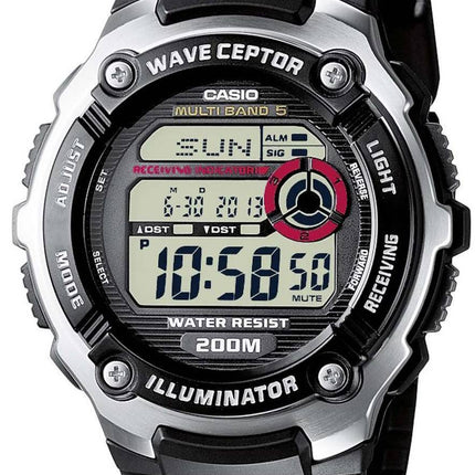 Casio Wave Ceptor atomaren Multiband 5 digitale WV-200E-1AV Herrenuhr
