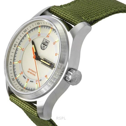 Luminox Atacama Field Stoffarmband Elfenbeinfarbenes Zifferblatt Automatische Taucheruhr XL.1907.NF 200M Herrenuhr