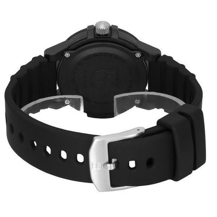 Luminox Lederrücken Meeresschildkröte Silikonarmband schwarzes Zifferblatt Quarz XS.0301.L 100M Herrenuhr