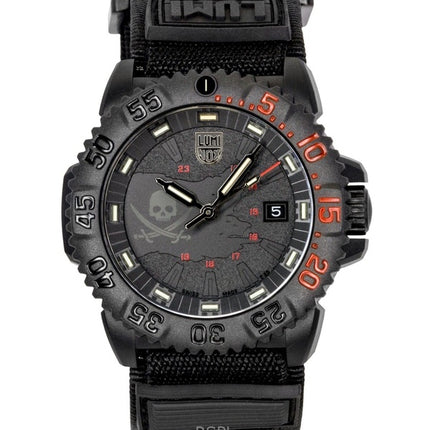 Luminox Navy Seal Pirate Limited Edition Schwarzes Zifferblatt Quarz Taucheruhr XS.3051.PIR.LE 200M Herrenuhr