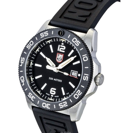 Luminox Pacific Diver Taucheruhr für Herren, Kautschukarmband, schwarzes Zifferblatt, Quarz, XS.3121.1, 200 m