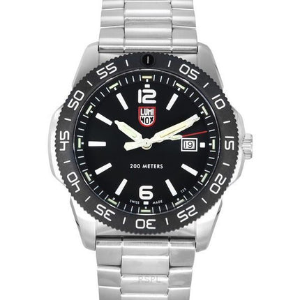 Luminox Pacific Diver Edelstahl schwarzes Zifferblatt Quarz XS.3122 200M Herrenuhr