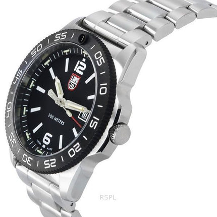 Luminox Pacific Diver Edelstahl schwarzes Zifferblatt Quarz XS.3122 200M Herrenuhr