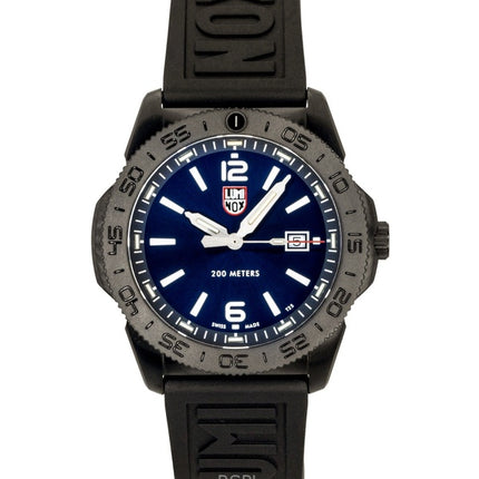 Luminox Pacific Diver Taucheruhr für Herren, Kautschukarmband, blaues Zifferblatt mit Sonnenschliff, Quarz, Modell XS.3123.B, wasserdicht bis 200 m