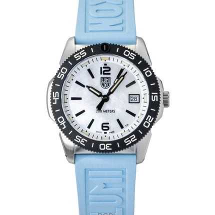 Luminox Pacific Diver Ripple Kautschukarmband, Perlmuttzifferblatt, Quarz-Taucheruhr XS.3124M, 200 m wasserdicht, Unisex