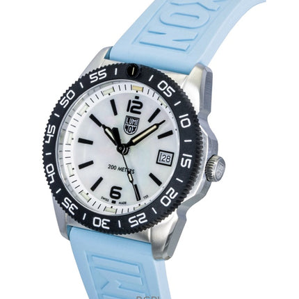 Luminox Pacific Diver Ripple Kautschukarmband, Perlmuttzifferblatt, Quarz-Taucheruhr XS.3124M, 200 m wasserdicht, Unisex
