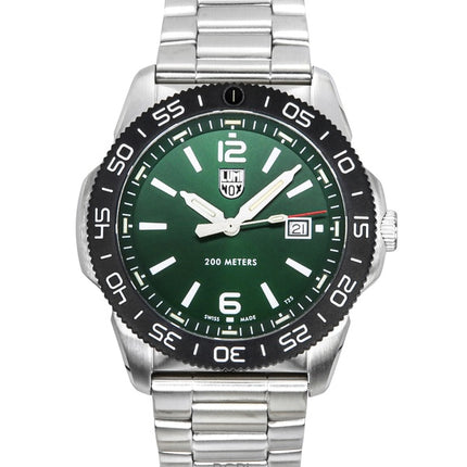 Luminox Pacific Diver Edelstahl Grünes Zifferblatt Quarz XS.3137 200M Herrenuhr