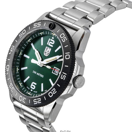 Luminox Pacific Diver Edelstahl Grünes Zifferblatt Quarz XS.3137 200M Herrenuhr