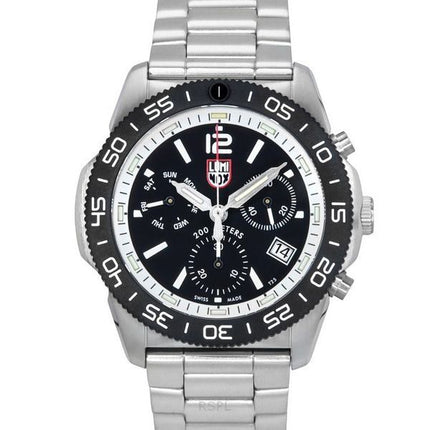 Luminox Pacific Diver Chronograph Edelstahl schwarzes Zifferblatt Quarz XS.3141.M 200M Herrenuhr