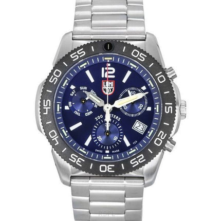 Luminox Pacific Diver Chronograph Edelstahl blaues Zifferblatt Quarz XS.3144 200M Herrenuhr