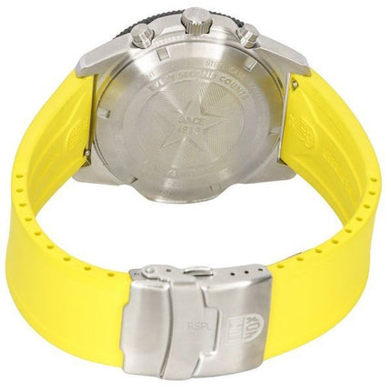 Luminox Pacific Diver Chronograph, gelbes Kautschukarmband, schwarzes Zifferblatt, Quarz-Taucheruhr XS.3145 200M, Herrenuhr