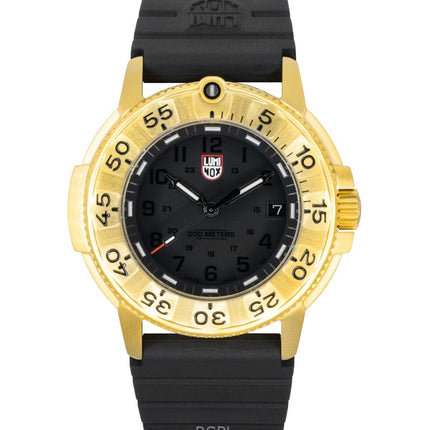Luminox Navy Seal Foundation, Kautschukarmband, schwarzes Zifferblatt, Quarz-Taucheruhr XS.3221.NSF, 200 m, Herrenuhr