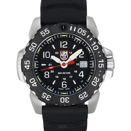 Luminox Navy Seal RSC Taucheruhr mit Kautschukarmband und schwarzem Zifferblatt, XS.3251.CB, 200 M, Herren