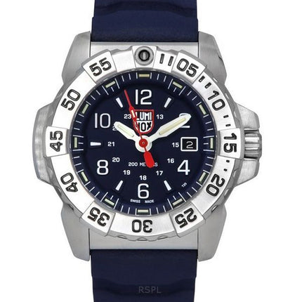 Luminox Navy Seal Taucheruhr mit Kautschukarmband und blauem Zifferblatt, XS.3253, 200 m