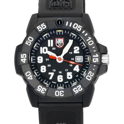Luminox Navy Seal Taucheruhr mit Kautschukarmband, schwarzem Zifferblatt, Quarzwerk, XS.3501.F, 200 m, Herrenuhr