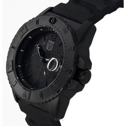 Luminox Navy Seal Foundation XS.3601.BO.NSF 200M Herrenuhr mit Quarzwerk und Kautschukarmband, schwarzes Zifferblatt