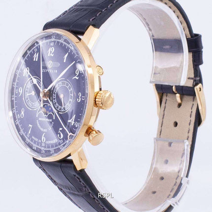 Generalüberholte Herrenuhr der Zeppelin-Serie LZ 129 Hindenburg, hergestellt in Deutschland, Referenznummer 7038-3/70383