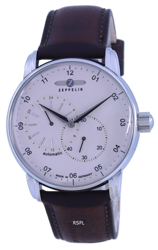 Generalüberholte Zeppelin New Captain's Line Herrenuhr mit beigem Zifferblatt, Automatik, Kaliber 8662-5/86625