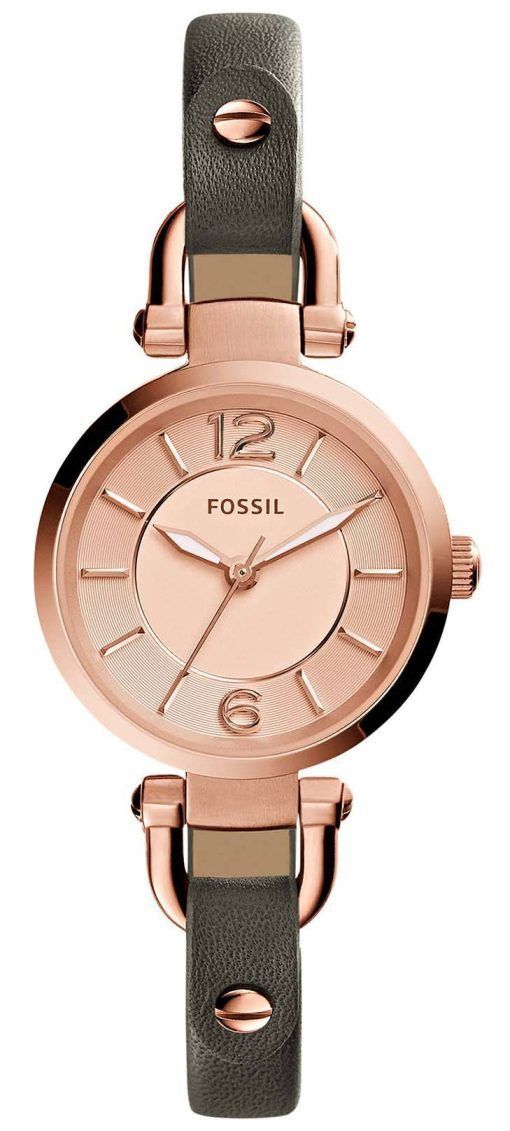 Fossil Georgia Rose Dial Grey Leather ES3862 Womens Watch
