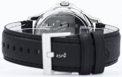 Armani Exchange schwarzes Zifferblatt Leder Armband AX2101 Herrenuhr