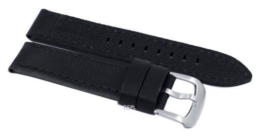 Schwarze Verhältnis Marke Lederband 22mm für SKX007, SKX009, SKX011, SNZG07, SNZG015