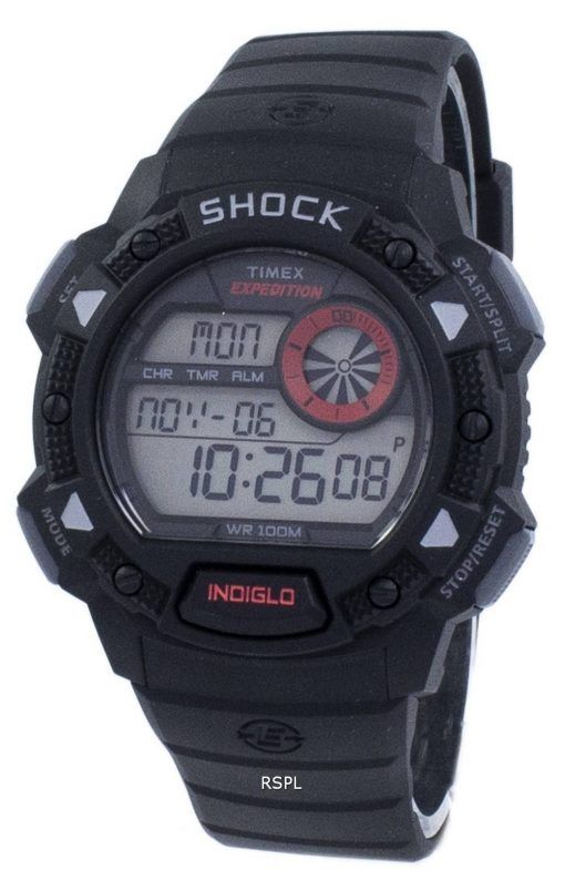 Timex Expedition Antichoc De Base Schock Indiglo Digital T49977 Herrenuhr