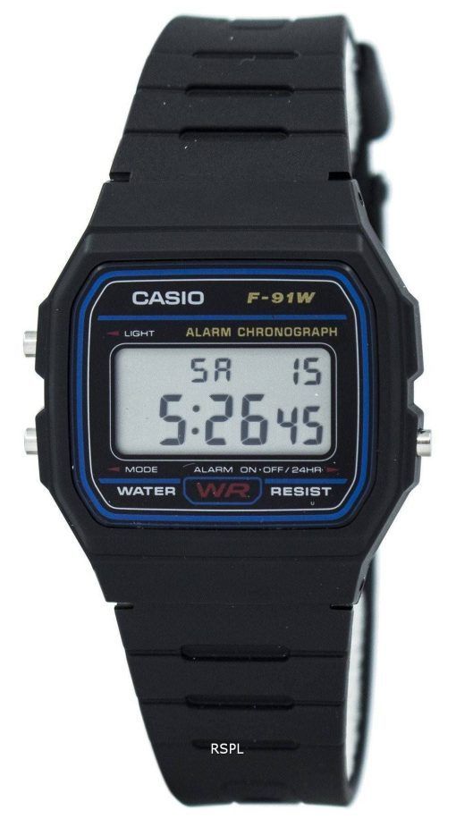 Casio Classic Sport Chronograph F-91W-1SDG F-91W-1 s Herrenuhr