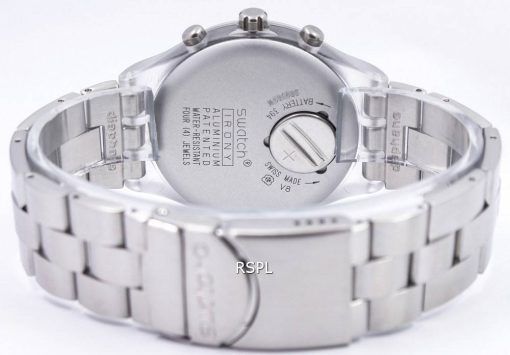 Swatch Ironie Diaphane vollblütigen Silber Chronograph SVCK4038G Unisex Uhr