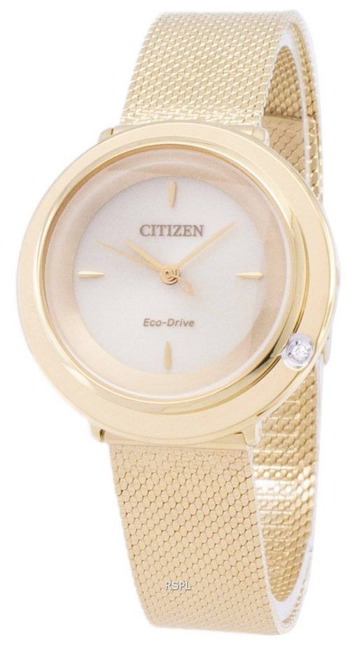 Citizen Eco-Drive L EM0642 - 87P analoge Diamant Akzenten Damenuhr