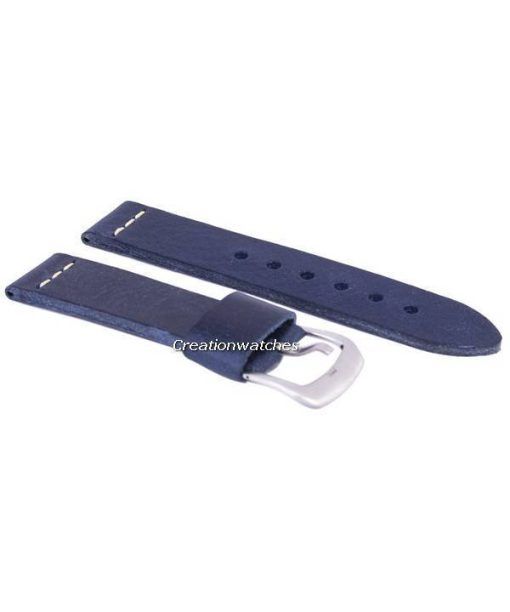 Blaue Verhältnis Marke Lederband 22mm