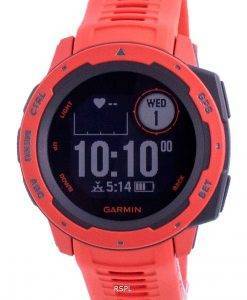 Garmin Instict Flame Red Outdoor-Fitness-GPS mit rotem Band 010-02064-02 Multisport-Uhr