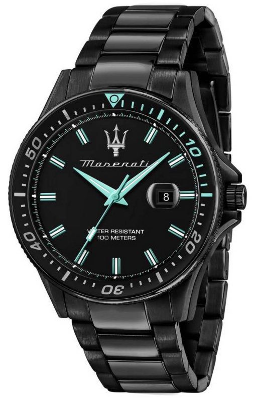 Maserati Aqua Edition Schwarzes Zifferblatt Edelstahl Quarz R8853144001 100M Herrenuhr