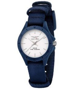 Sector Save The Ocean WeiÃes Zifferblatt Recycle Pet Strap Quartz R3251539502 Damenuhr