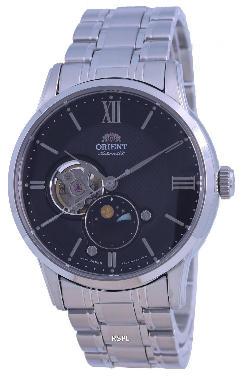 Orient Classic Sun &amp, Moon Open Heart Automatik RA-AS0008B10B Herrenuhr