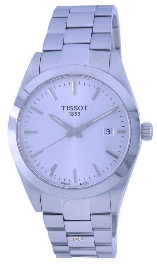 Tissot T-Classic Gentleman Silver Dial Quartz T127.410.11.031.00 T1274101103100 100M Herrenuhr