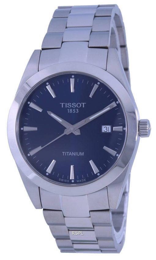 Tissot Gentleman Titanium Blue Dial Quartz T127.410.44.041.00 T1274104404100 100M Herrenuhr