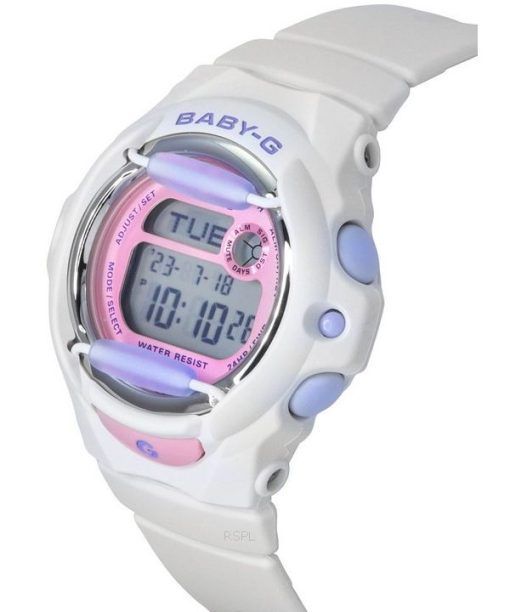 Casio Baby-G Basic Digital Quarzuhr mit weißem Harzarmband BG-169PB-7 200M Damenuhr